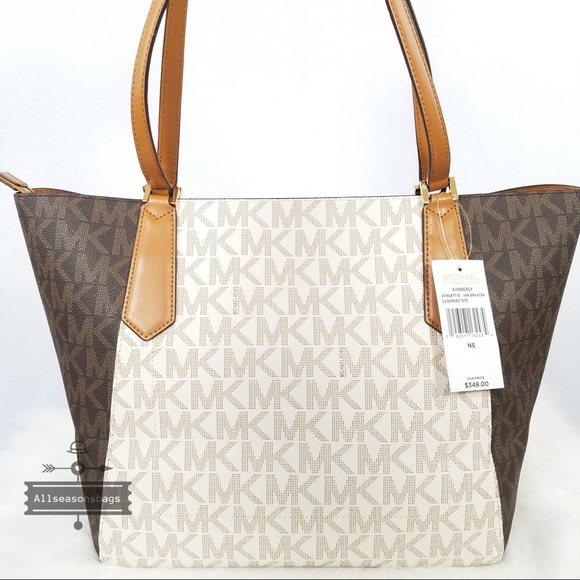 NWT michael Kors Kimberly Large bonded tote brown - Picture 7 of 8